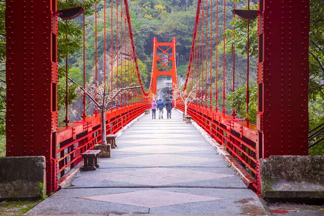 鮮紅色吊橋