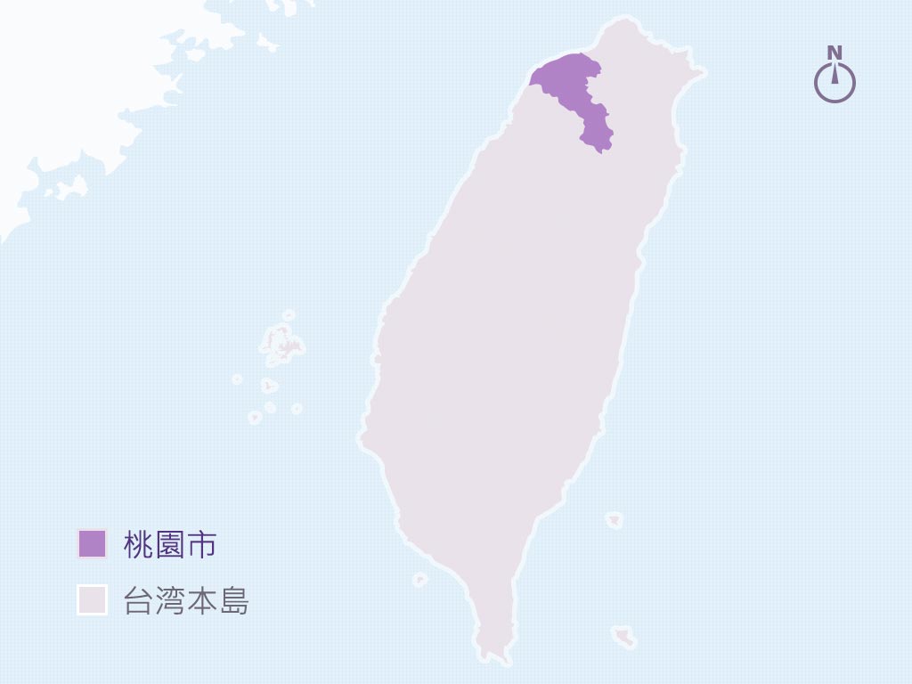 台湾における桃園の地理的位置