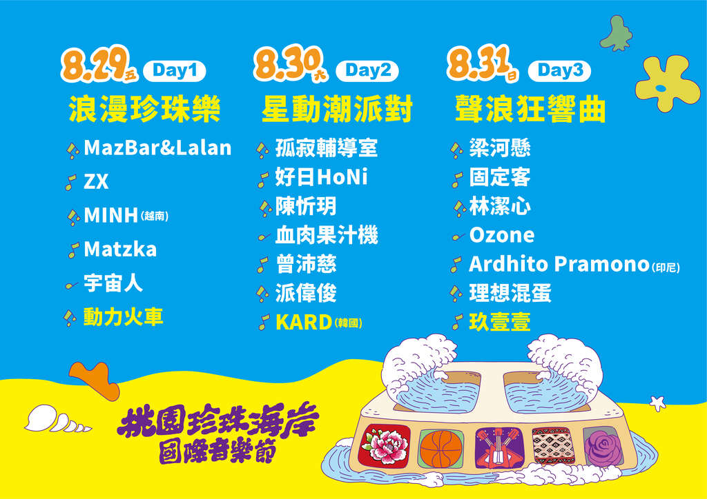 「桃園珍珠海岸國際音樂節」 離世界距離最近的音樂節！