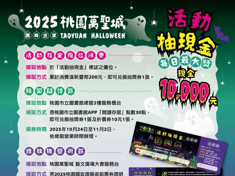 2025桃園萬聖城活動抽現金
