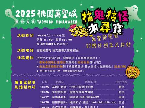 2025桃園萬聖城搞怪來尋寶